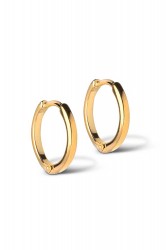 Enamel - Øreringe - Classic Hoops - Gold