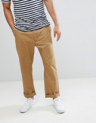 NEW LEE 101 SLIM CHINO JEANS SATEEN COTTON SAND BROWN W32 L32 32//32