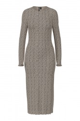 Pieces - Kjole - Flora LS Midi Dress - Natural LEO
