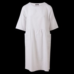 ZbyZ Dame Kjole Plus Size - White - 50/52