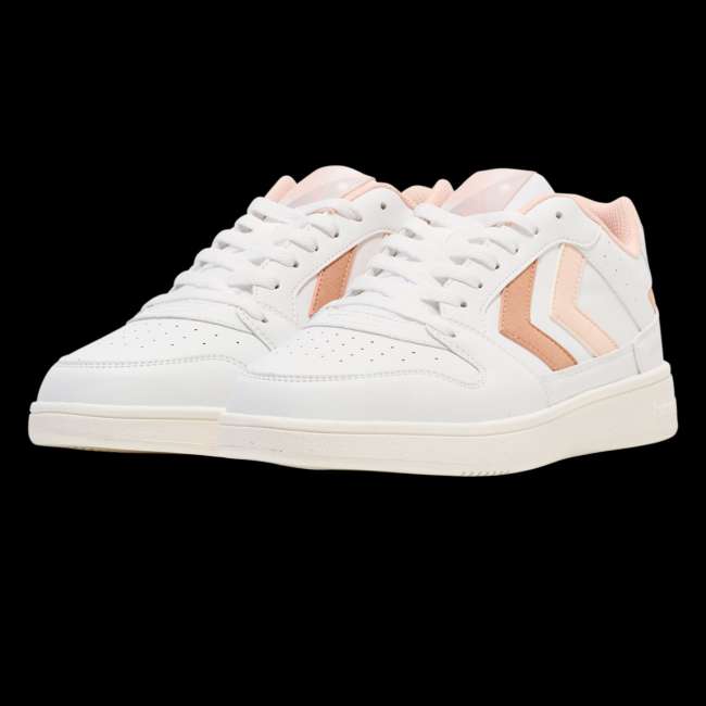 Priser på Hummel St. power play wmns Dame Sneakers - WHITE/SOFT PINK/MAHOGANY ROSE - 42