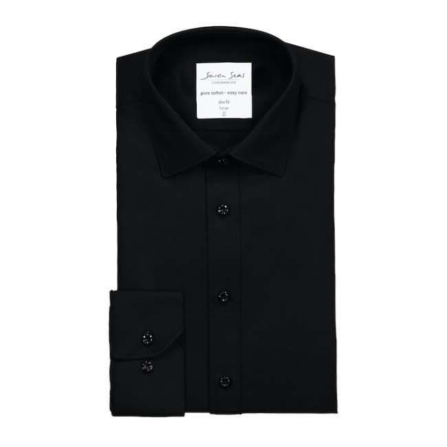 Priser på Seven Seas skjorte slim fit ss30 black_41/42-L